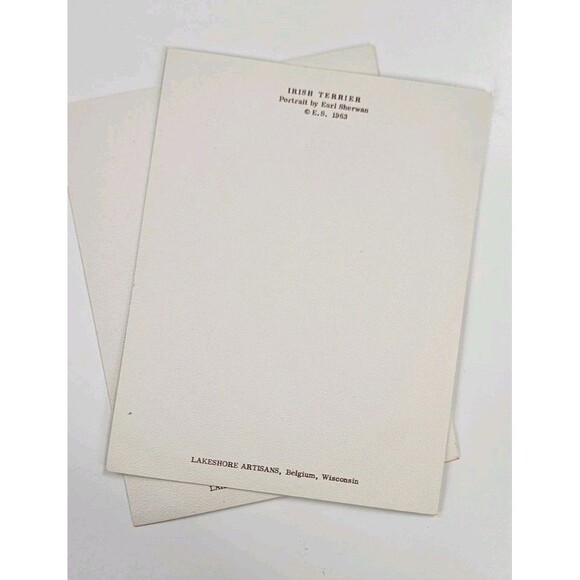 VTG NOB Earl Sherwan Dog Note cards & Envelopes 10 PK Irish Terrier *see Pics - Picture 9 of 15